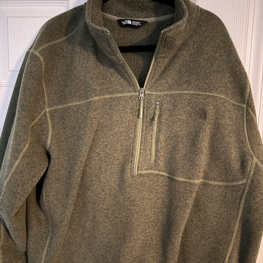 The North Face Men's Olive Zip-Up Sweater